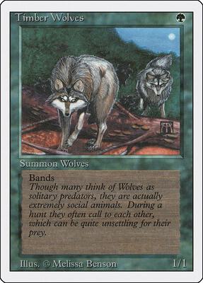 Timber Wolves card from Revised Edition