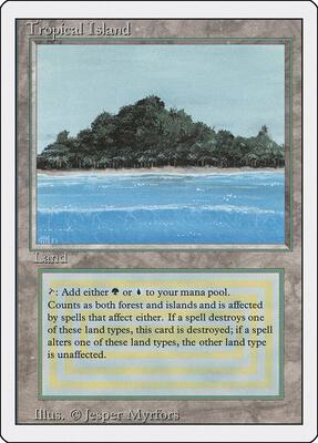 Tropical Island card from Revised Edition