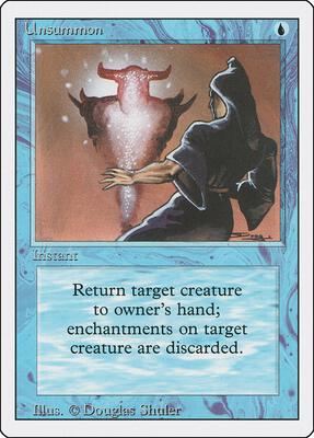 Unsummon card from Revised Edition