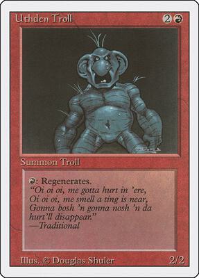 Uthden Troll card from Revised Edition