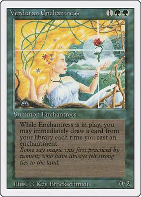 Verduran Enchantress card from Revised Edition
