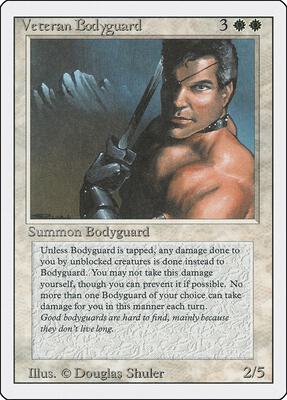 Veteran Bodyguard card from Revised Edition