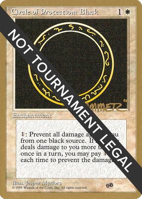 Circle of Protection: Black - 1996 Shawn "Hammer" Regnier (4ED) (SB) card from World Championship Decks