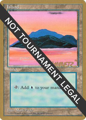 Island (C) - 1996 Shawn "Hammer" Regnier (4ED) card from World Championship Decks