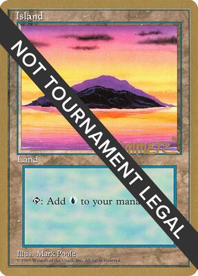 Island (A) - 1996 Shawn "Hammer" Regnier (4ED) card from World Championship Decks