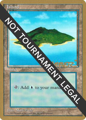 Island (B) - 1996 Shawn "Hammer" Regnier (4ED) card from World Championship Decks