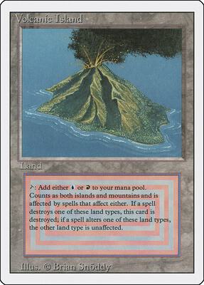 Volcanic Island card from Revised Edition