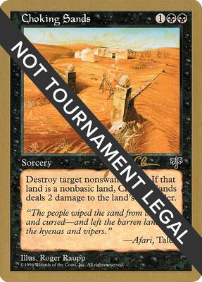 Choking Sands - 1997 Jakub Slemr (MIR) card from World Championship Decks