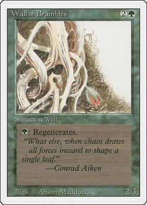 Wall of Brambles card from Revised Edition