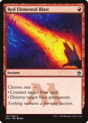 Red Elemental Blast card from Masters 25