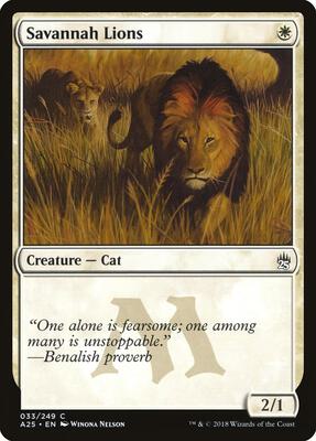 Savannah Lions card from Masters 25