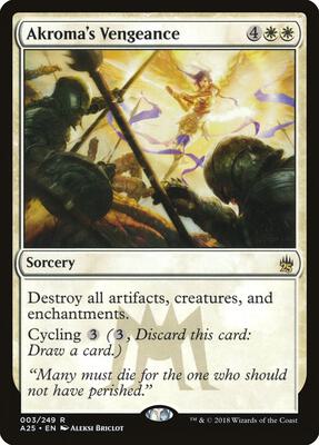 Akroma's Vengeance card from Masters 25