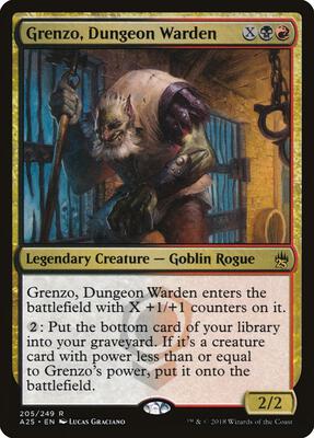 Grenzo, Dungeon Warden card from Masters 25