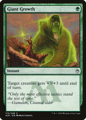 Giant Growth card from Masters 25