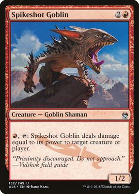 Spikeshot Goblin card from Masters 25