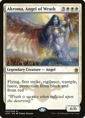 Akroma, Angel of Wrath card from Masters 25