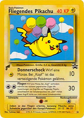 Pikachu (Flying) card from Pikachu World Collection Promos