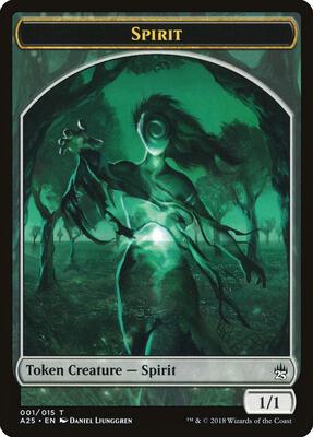 Spirit Token (001) card from Masters 25
