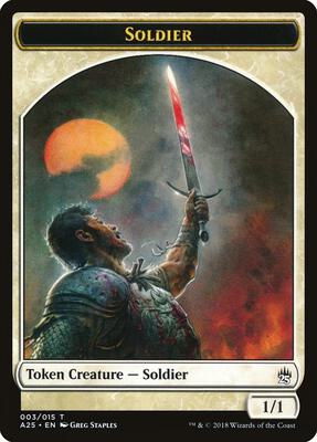 Soldier Token (003) card from Masters 25