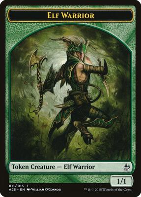 Elf Warrior Token (011) card from Masters 25