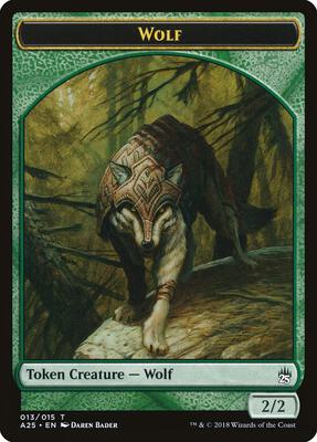 Wolf Token (013) card from Masters 25