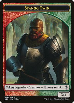 Stangg Twin Token (014) card from Masters 25