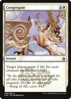 Congregate card from Masters 25