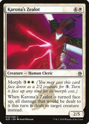 Karona's Zealot card from Masters 25