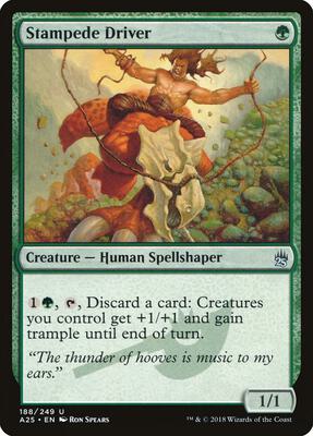 Stampede Driver card from Masters 25