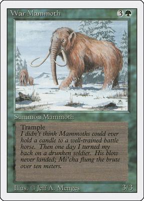 War Mammoth card from Revised Edition