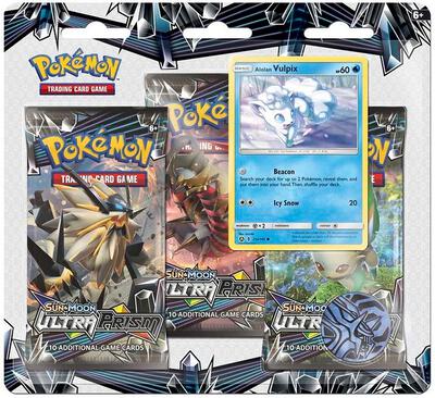 Ultra Prism 3 Pack Blister [Alolan Vulpix] card from SM - Ultra Prism