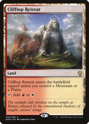 Clifftop Retreat card from Dominaria