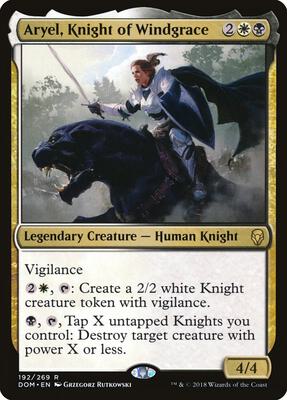 Aryel, Knight of Windgrace card from Dominaria