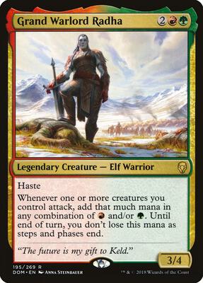 Grand Warlord Radha card from Dominaria