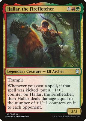 Hallar, the Firefletcher card from Dominaria