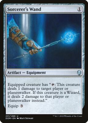 Sorcerer's Wand card from Dominaria