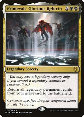 Primevals' Glorious Rebirth card from Dominaria