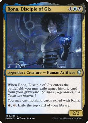 Rona, Disciple of Gix card from Dominaria