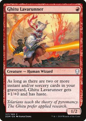 Ghitu Lavarunner card from Dominaria