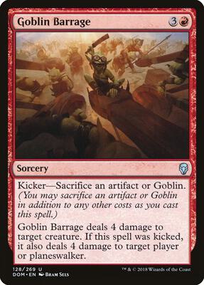 Goblin Barrage card from Dominaria