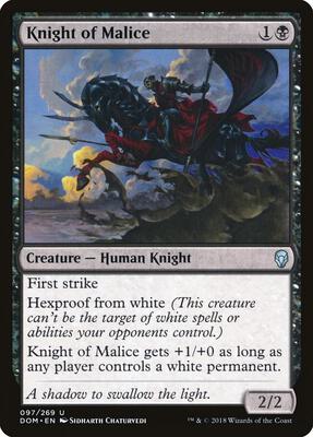 Knight of Malice card from Dominaria