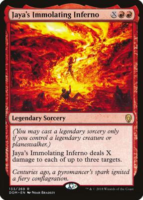 Jaya's Immolating Inferno card from Dominaria