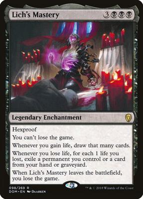 Lich's Mastery card from Dominaria