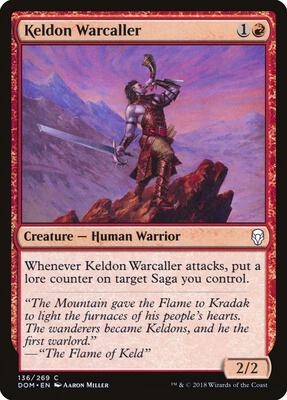 Keldon Warcaller card from Dominaria