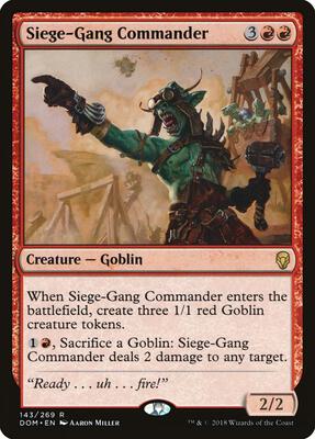 Siege-Gang Commander card from Dominaria