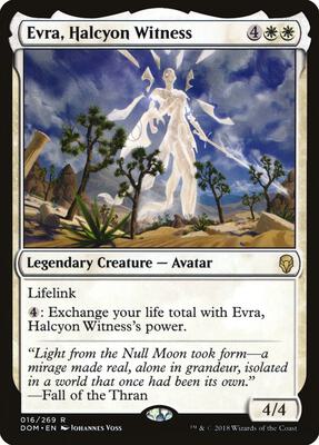 Evra, Halcyon Witness card from Dominaria