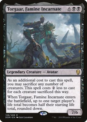Torgaar, Famine Incarnate card from Dominaria