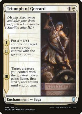 Triumph of Gerrard card from Dominaria