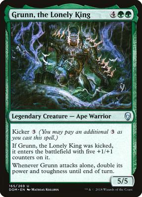 Grunn, the Lonely King card from Dominaria