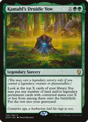 Kamahl's Druidic Vow card from Dominaria